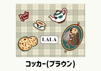 オリジナルカフェマット [ワッペン柄] (ペキニーズ・コッカー)