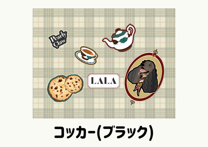 オリジナルカフェマット [ワッペン柄] (ペキニーズ・コッカー)