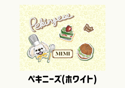 オリジナルカフェマット [ワッペン柄] (ペキニーズ・コッカー)