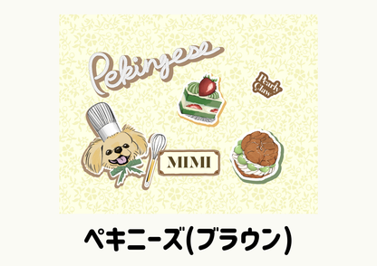 オリジナルカフェマット [ワッペン柄] (ペキニーズ・コッカー)