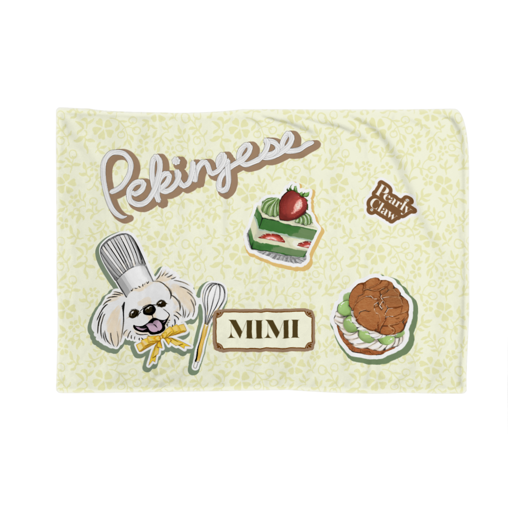 オリジナルカフェマット [ワッペン柄] (ペキニーズ・コッカー)